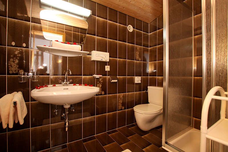 Badezimmer im Appartement 3 im Haus Margret